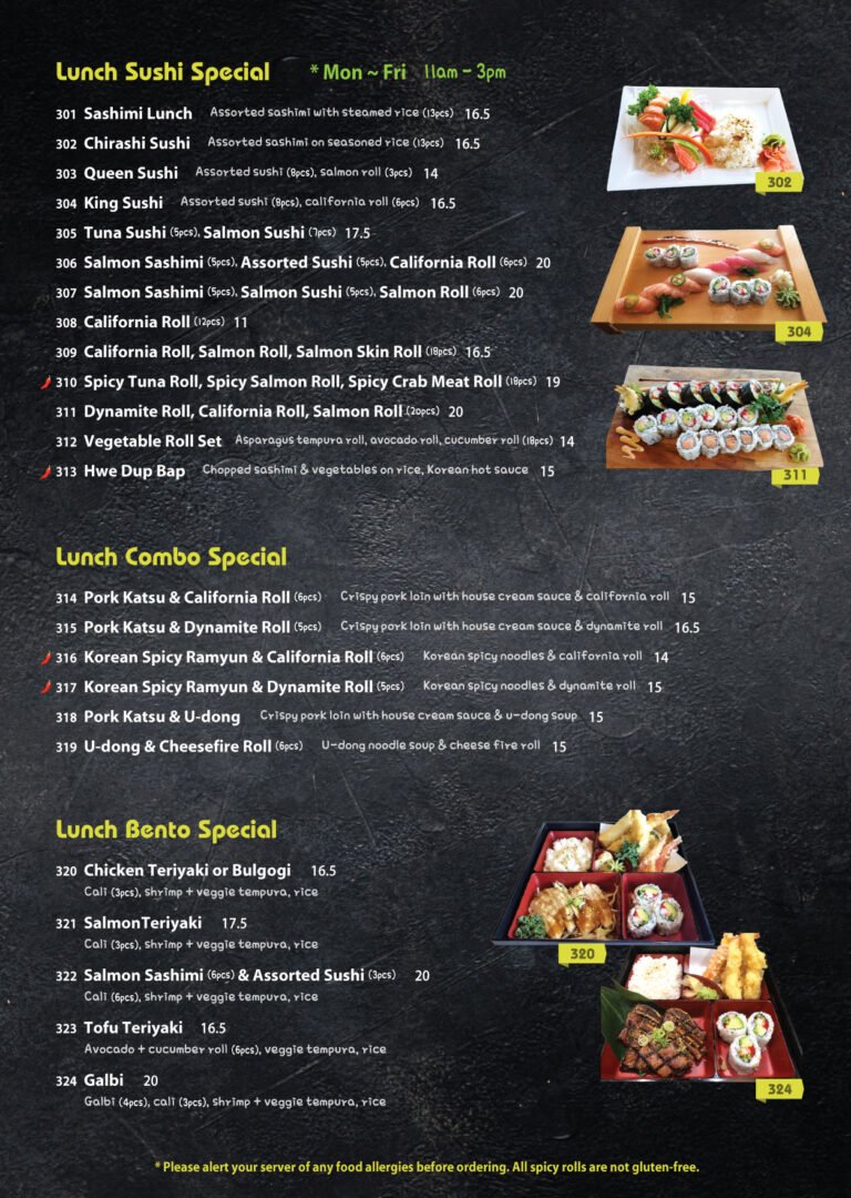 Lunch Special Pearl Sushi